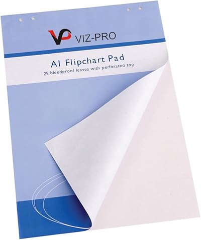 VIZ-PRO Standard Easel Pads A1 Flipchart Paper Pad 841 x 594mm 25 Sheets
