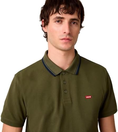 Levis Hm Polo Listra de Ponta em Madeira Azeitona