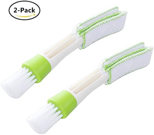 Dsar Blind Cleaner Portable Removable Double Head Cleaning Brush for Window, Air Conditioner, Fans, Car Air Outlets and Keyboard, 2 Pcs