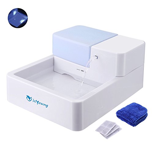 isYoung Cat Water Dispenser, Pet Fountain Ultra Quiet Drinking for Cats