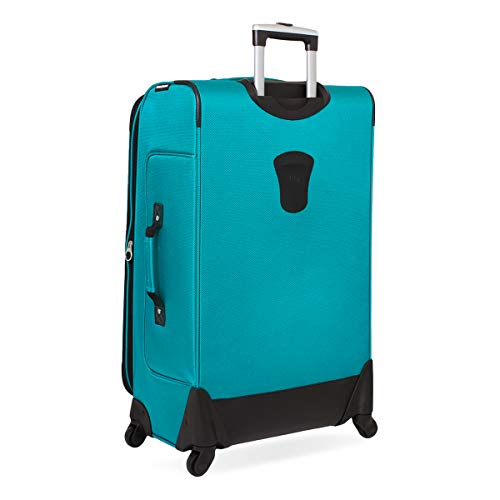 SwissGear Sion Softside Expandable Luggage, Teal, CheckedLarge 29Inch