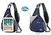 Waterfly Sling Chest Backpacks Bags Crossbody Shoulder Triangle Packs Daypacks for Cycling Walking Dog Hiking Boys Girls Men Women (Dark Blue)