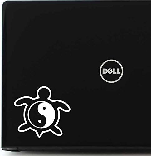 Aftermarket Graphics - 2x Qty Turtle Yin Yang for laptop / car / guitar Decal Sticker (WHITE)