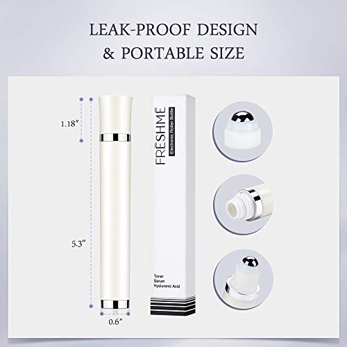 Electronic Refillable Roller Bottle - 10ml Container for Hyaluronic Acid Serum Essence Essential Oil Massage Skin Care Reusable Bottle with Stainless Steel Roller Balls - Thumbnail 7