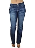 Alfa Global Women's Regular to Plus Size Boot Cut Stretch Denim Washed Pants
