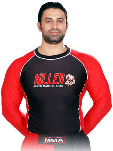 Woldorf USA Rash Guard Color Black/Red Full Sleeve Size M Killer Logo Sparring Fitness Rash Guards Grappling, Kickboxing Rash Guards, Muay Thai Training Rash Guards