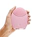 FOREO LUNA Face Exfoliator Brush and Silicone Cleansing Device for Sensitive/Normal Skin, Pink