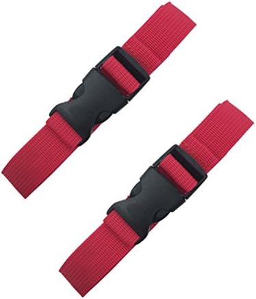 Ayicoo 2-Pack Black 13 ft Nylon Straps with Quick Release Buckle (Red)