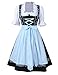 GloryStar KoJooin Women's 3 Pieces Costumes Embroidery Oktoberfest Dirndl Dress Black-Blue 38