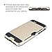 iPhone 7 Case, Moonmini Wallet Card Slot Holder Heavy Duty Shockproof Hybrid Dual Layer Slim Fit Protective Cover for iPhone 7 - Golden