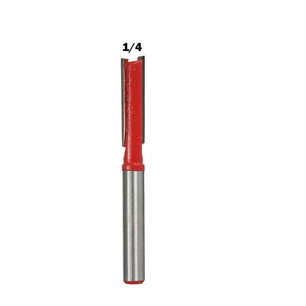 1/2" Shank Wood Cutter Straight Router Bit TCT Woodworking Cutter Straight Carving Cutter 1/4" Blade Diameter