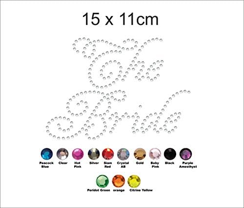 The Bride Rhinestone Diamante Iron On Transfer - Custom Crystal Hotfix Personalised Applique/Motif Fancy 1A Style