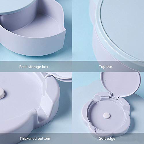Leegoal Snack Tray, BPA Free Petal-Shape Rotating Candy Box with 5 Removable Compartments Ideal for Appetizer, Salad Bar, Dried Fruits, Nuts & Candies - Thumbnail 5