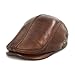 LETHMIK Flat Cap Cabby Hat Genuine Leather Vintage Newsboy Cap Ivy Driving Cap
