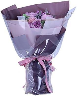 Arbeflo Artificail austin rose Soap bouquet Valentine's gift and Flower gift (purple)