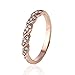 Women Girls Wedding Engagement Anniversary Rings Cuekondy Twisted Shape Diamond Stackable Statement Ring for Party Jewelry Size 5-10 (Multicolor, 5)