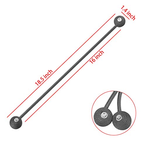 YOBAYE Magnetic Curtain Tiebacks, 2 Pack Drape Tie Backs Decorative Curtain Rope Holdbacks for Home Kitchen Office Window Drapes, No Drilling & Holes Required,Dark Grey