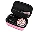 CASEMATIX Camera Travel Case Compatible with PROGRACE, Ourlife, Dragon Touch and More Waterproof Toy Camera Video Recorders - Pink Case for Toy Action Camera and Accessories
