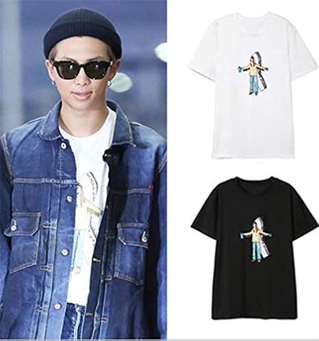 Amazon Co Jp ビビショー Bts防弾少年団韓流グッズ応援グッズrmアールエムtシャツ男女兼用韓国応援品 Cos Goods春夏トップス Rap Monster Jin Suga J Hope Jimin V Jung Kookade085 服 ファッション小物
