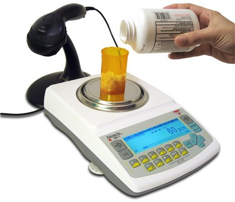 Torbal DRX500s Pill Counter and Pharmacy Scale, NTEP Certified, 500g x 0.001g (1mg), RX Verification, Scanner, Auto Internal Calibration