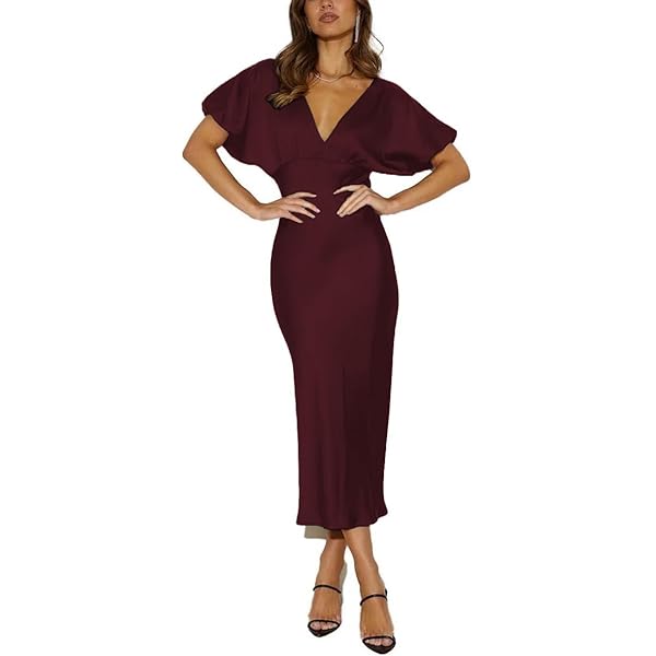 purple formal midi dress Damson Purple Casual Midi Dress: Scarlette Damson Purple / Small