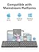 iClever BK06 LITE Bluetooth Keyboard - Foldable Keyboard Sync Up to 3 Devices, Rechargeable Multi Device Folding Keyboard for iPad iPhone Mac Tablet Laptop Android Phone Windows iOS
