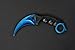 FadeCase Karambit Classic - Blue Steel - Real CSGO Knife Skin Counter Strike Global Offensive Full Tang Fixed Blade