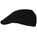 MG Men's Wool Ivy Newsboy Cap Hat (Black), One Size