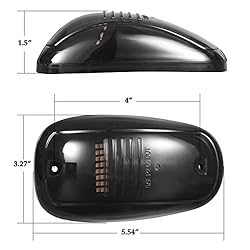 Partsam 5X Amber 24 LED Smoke Cab Roof Running Top