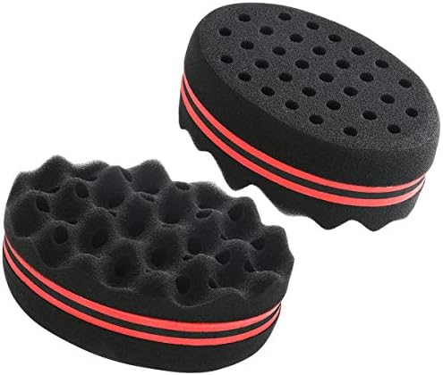 Bocotoer Hair Sponge Brush Double Side Magic Twist Hair Sponge 2 Pack