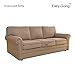 Easy-Going Stretch Oversized Sofa Slipcover 1-Piece Sofa Cover Furniture Protector Couch Soft with Elastic Bottom for Kids, Polyester Spandex Jacquard Fabric Small Checks Coffee