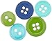 Blumenthal Lansing Basic Buttons Assorted Sizes, 130/Pkg, Ocean