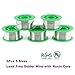 Swpeet 5Pcs 0.6mm 0.8mm 1.0mm 1.2mm 1.5mm Solder Wire Rosin Core Set for Most Electrical Soldering, Electronic, Connector, Sn 99% Ag 0.3% Cu 0.7%