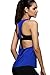asher BABY Women's Sexy Low V Neck Open Side Sleeveless Loose Sport Tank Top (Large Light Blue)
