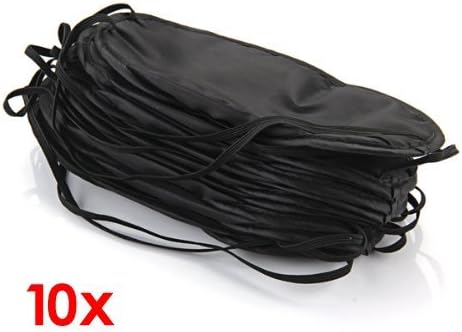 Krainbow Sleep Eye Mask with Silk Floss Filling-Black Shade Cover Blindfold Night Sleeping Black