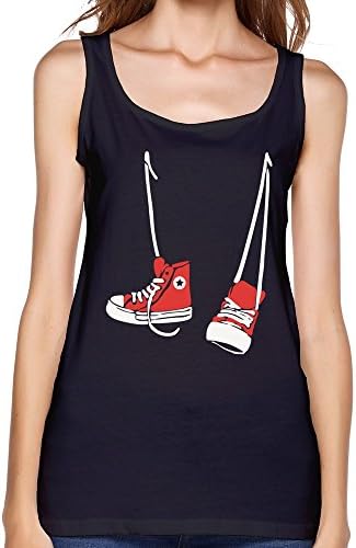 KHEN Funny Chuck Shoes Red High Shoes Tank Top Women Black