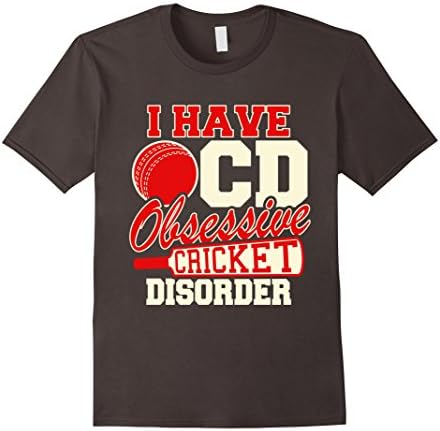Mens I Have OCD Obsessive Cricket Disorder T-Shirt 3XL Asphalt
