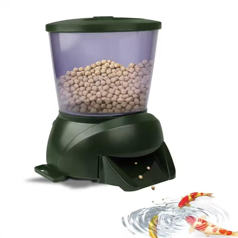 Photo 1 of Pond Automatic Fish Feeder(4.5L),Large Pond Fish Feeder Automatic Dispenser Outdoor, Battery-Powered Timed and Quantitative,Suitable for Breeder to Use During Travel Or Poor Quality Weather.