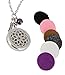 SPUNKYsoul Dreamcatcher Essential Oil & Aromatherapy Diffuser Long Necklace Dazzling Crystal Beaded Stainless Steel Chain, Feather and Amethyst Bead Charms | Use with Young Living & doTERRA Oils