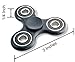 Fidget Spinners Prime (Two Pack) Stress Reducing EDC Tri Spinning Hand Fidget Toys for Kids and Adults with Anxiety 3 - 5 Minute Spin Times Non 3D Printed (Black / White)