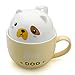 Teagas Cute Funny Ceramic Dog Coffee Mug Cup, Gift for Friend Sisters Children