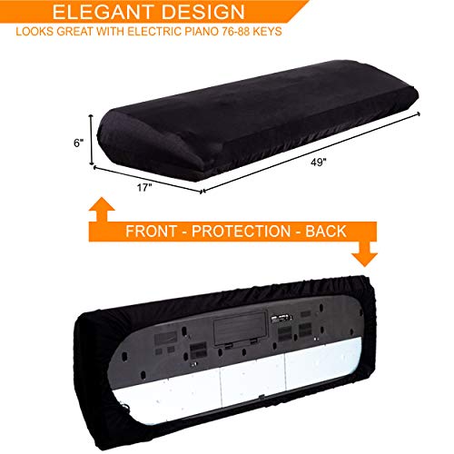 image for Virtuoz Boss Piano Keyboard Dust Cover for 76-88 Keys – Include 2x E