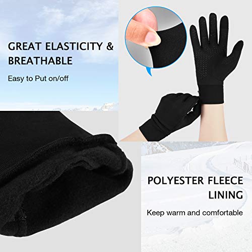aegend Lightweight Running Gloves Warm Gloves Mittens Liners Women Men Touch Screen Gloves Cycling Bike Sports Compression Gloves for Winter Early Spring Or Fall, 6 Colors, 3 Sizes
