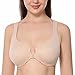 Delimira Women's Comfort Underwire Full Coverage Non-Foam Racerback Front Closure Bra Beige 40D