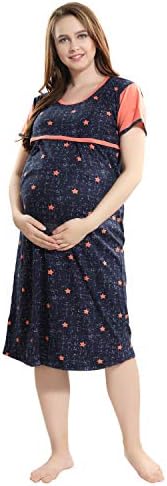 Kayimi Women's Premium Cotton Feeding Maternity Nursing Slip Night Dress