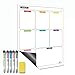 Mag-Fancy Magnetic Calendar for Refrigerator Set. Weekly Dry Erase Fridge Calendar Whiteboard Meal Planner Menu Board - Thickened Magnet. with Fine Tip Marker & Eraser & Personal Organizers