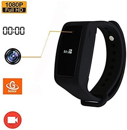 Bracelet Camera 1080P HD Wearable Wristband Portable Video Recording Camera Adjustable Camera Black