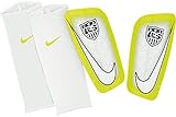 Nike USA Mercurial Lite Soccer Shin Guards (White, Volt)