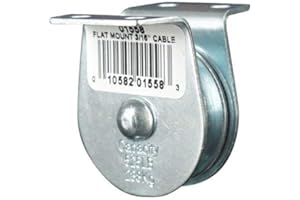 LIARMINOO Pulley Block, Wire Rope, 3/16" Max Cable Size, 525 lb. Max Load