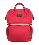 Land Diaper Bag Backpack for Baby Boys and Girls Travel Maternity Nappy Bag for Mom and Dad,Red